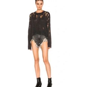 R13 Shredded Slouch Shorts